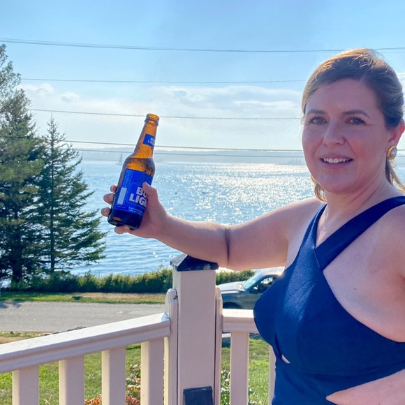 Stunning Cutout BCBG Navy Formal Gown - Picture 4 of 5